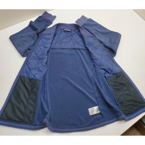 Columbia Jacket Womens M Quilted Fleece Puffer Full Zip Blue Mock Neck Pockets - Picture 3 of 13